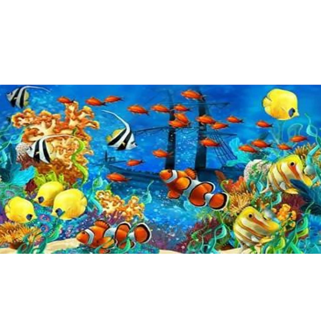Sparkly Selections Sunken Ship And Fish Diamond Painting Kit, Square Diamonds